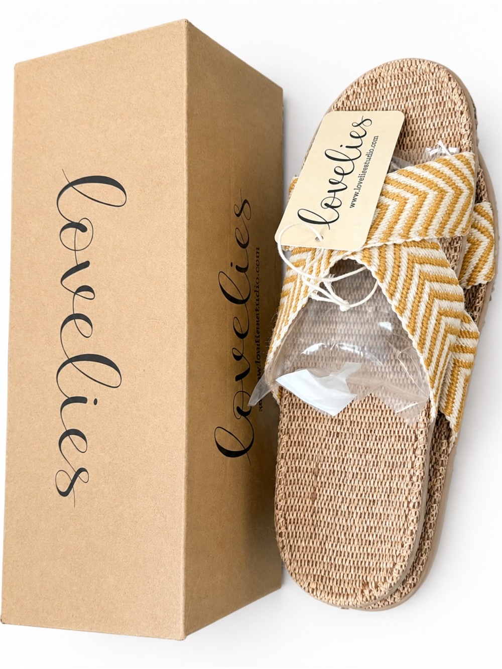 NWT Lovelies Molona Woven Jute Slide Sandals Yellow EU 40 US 9